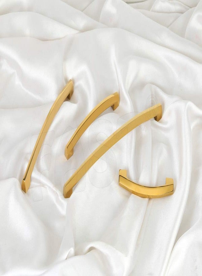 FAST CP30 S- PVD Gold C Curved Furniture Cabinet Handles for Pull Wardrobe Door, Kitchen Drawers, Dresser Drawer 2pcs (96mm, 4 Inch) - Image 2